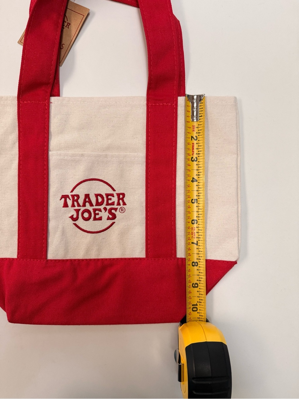 Trader Joe's Red Mini Tote - Picture 3 of 3